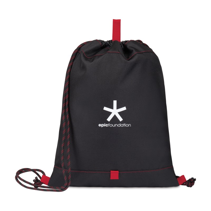 Repeat Recycled Poly Cinchpack - Red