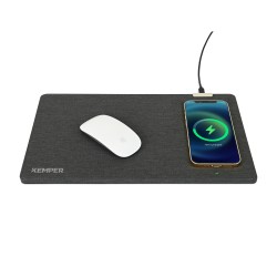 Eden Wireless Charging Mouse Pad - Charcoal Heather