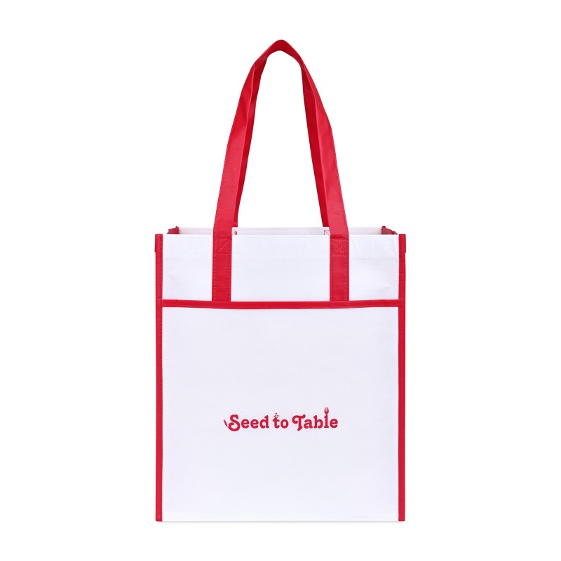 Harlow Laminated Recycled Shopper - Red