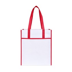 Harlow Laminated Recycled Shopper - Red