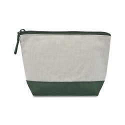 Canvas Zippered Pouch - Green