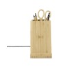 Auden Bamboo Wireless Charging Pencil Cup - Bamboo