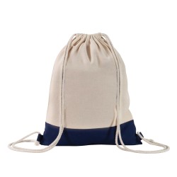 Two Tone Natural Drawstring Backpack
