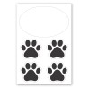 2 in 1 Oval Car Magnet with 4 Paw Prints