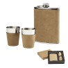 Leatherette Flask Set