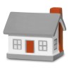 White, Gray And Red Home Stress Shape