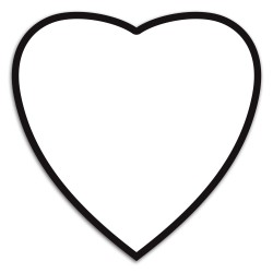 Memo Board Heart w/ Rem Adh