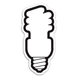 Go Green Fluorescent Lightbulb Magnet
