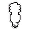 Go Green Fluorescent Lightbulb Magnet