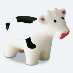 White Cow With Black Spots Stress Shape