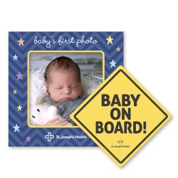 2-in-1 Square Car Magnet w/Picture Frame