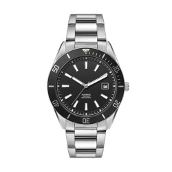42mm, Ss, Silver Case, Bk Bezel, "Automatic" Mvt, Dte