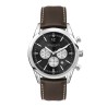 Wc3054 42mm Steel Silver Case, Chronograph Mvmt, Black Dial, Dte Display, Leather Strap, Flat Minera