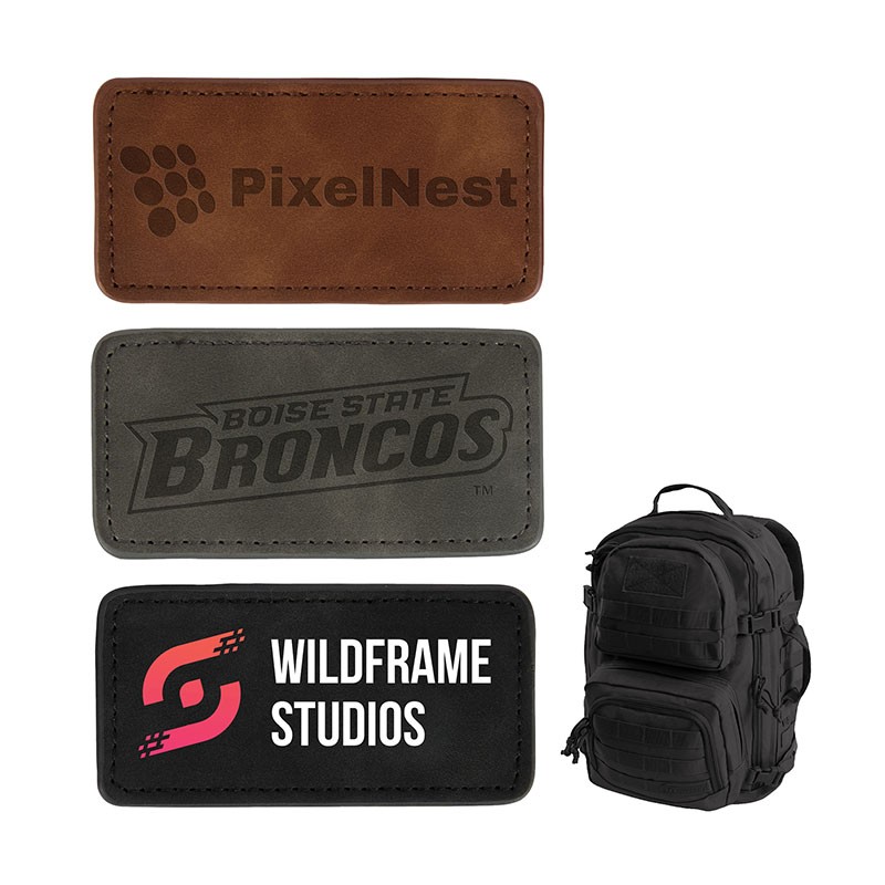 Leatherette Patch With Hook Backing