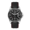 Wc5256 42.5mm Steel Silver Case, 3 Hand Mvmt, Black Dial, Dte Display, Bk Rotating Bezel, Leather St
