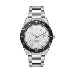 42mm, Ss, Silver Case, Bk Bezel, "Automatic" Mvt, Dte