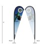 DisplaySplash 13' Single-Sided Custom Teardrop Flag