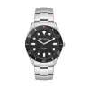 42mm, Silver Metal Case, Bk Bezel, 3-Hand Mvt