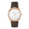 Wc4218 43mm Steel Rose Gold Case, 3 Hand Mvmt, White Dial, Dte Display, Leather Strap, Flat Mineral