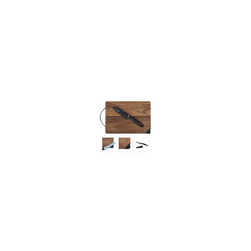 Gordon Acacia Wood Cutting Board & Knife Set