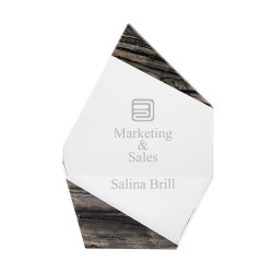 Aquila Crystal Polygon with Marble Trim