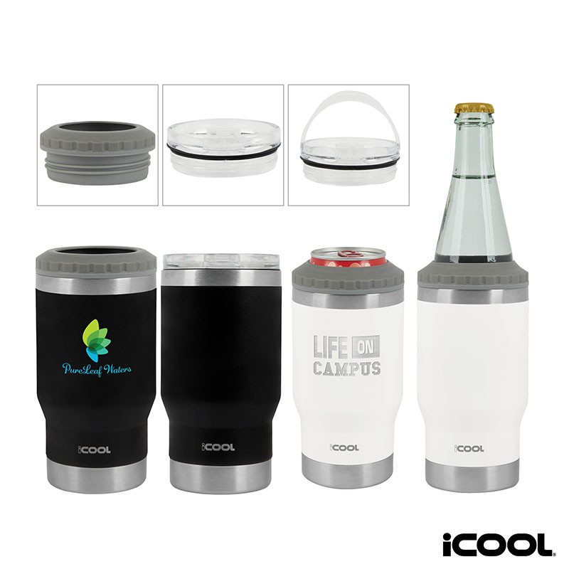 ICOOL Oswego 14 oz. Double Wall Stainless Steel Can Cooler / Tumbler
