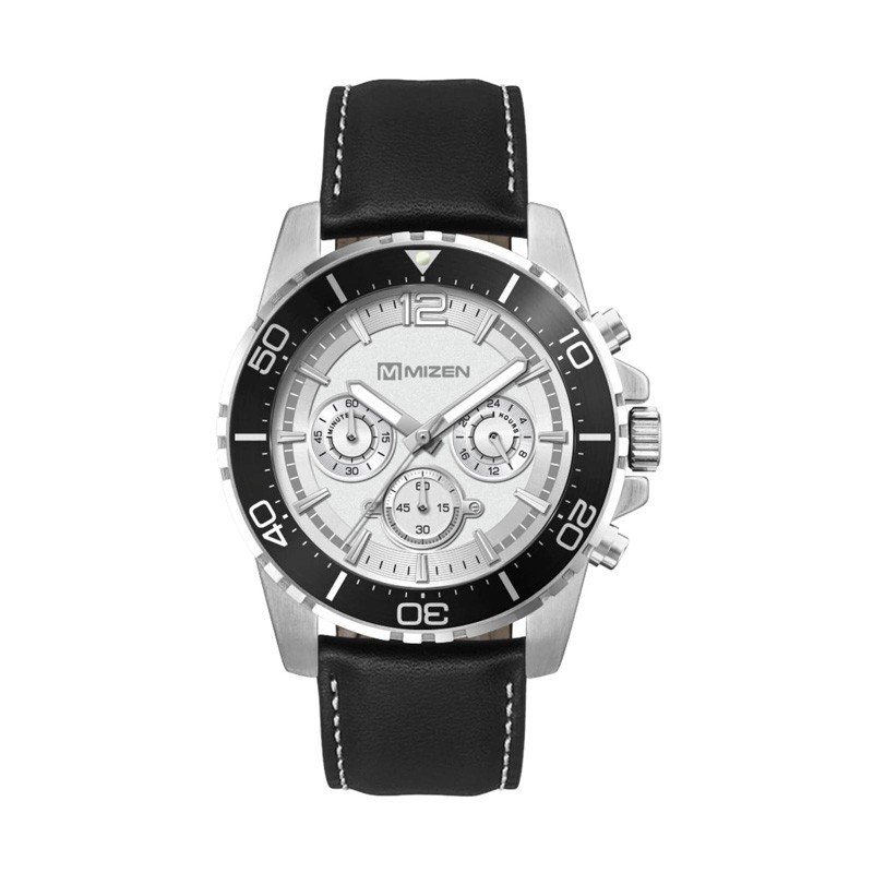 44mm, Silver Metal Case, Bk Bezel, Chrono Mvt