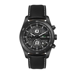 Wc6514 42mm Steel Black Case, Chronograph Mvmt, Black Dial, Dte Display, Leather Strap, Flat Mineral