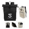 Casey PU Roll-Top Laptop Backpack