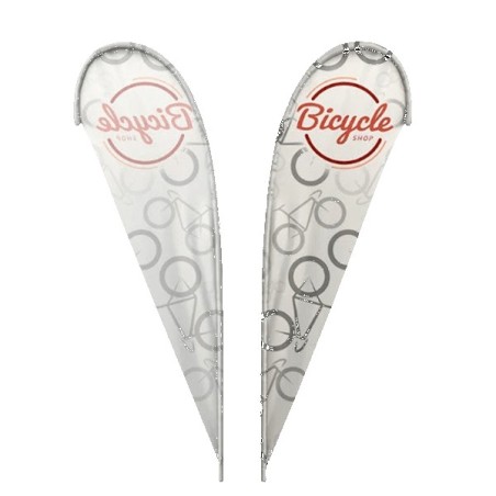 IMPORT 12' Single-Sided Teardrop Flag with Ground Spike