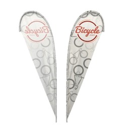 IMPORT 12' Single-Sided Teardrop Flag with Ground Spike