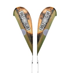 IMPORT 12' Double Sided Teardrop Flag with Ground Spike