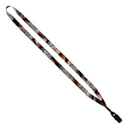 1/2" Dye-Sublimated Lanyard with Metal Crimp and Bulldog Clip