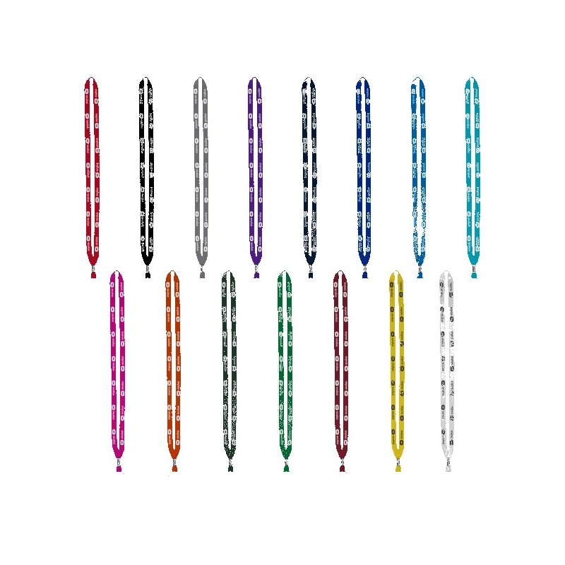 IMPORT Rush 1/2" Polyester Lanyard with Silver Crimp & Split-Ring
