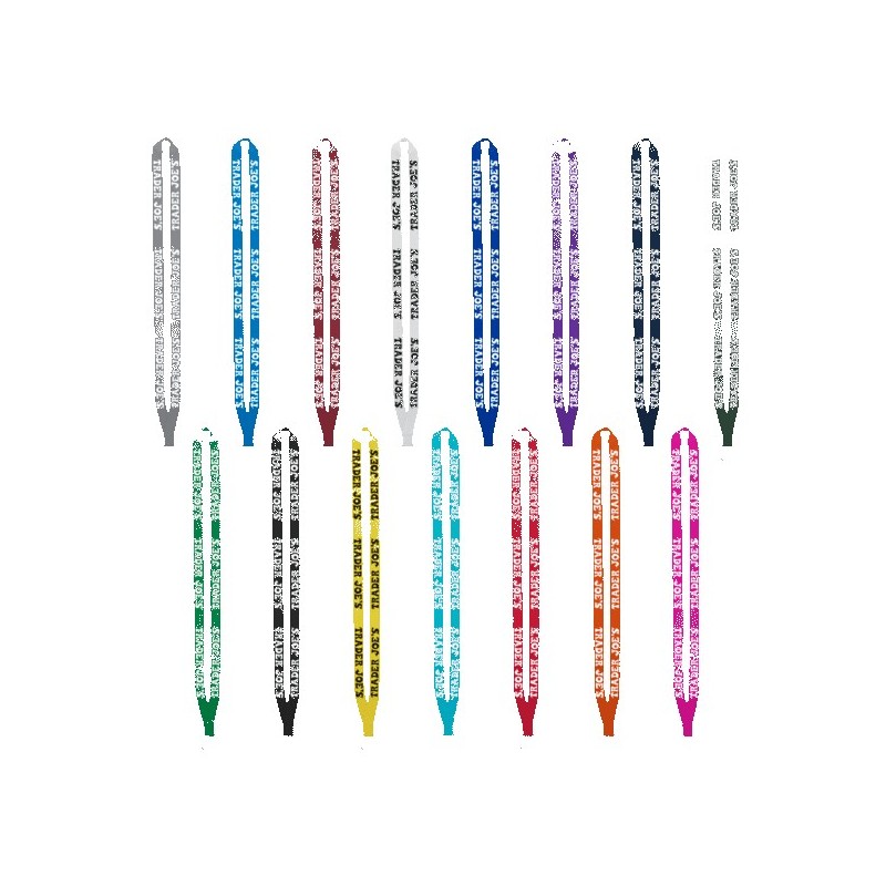 IMPORT Rush 5/8" Polyester Lanyard with Sewn Silver Metal Split-Ring