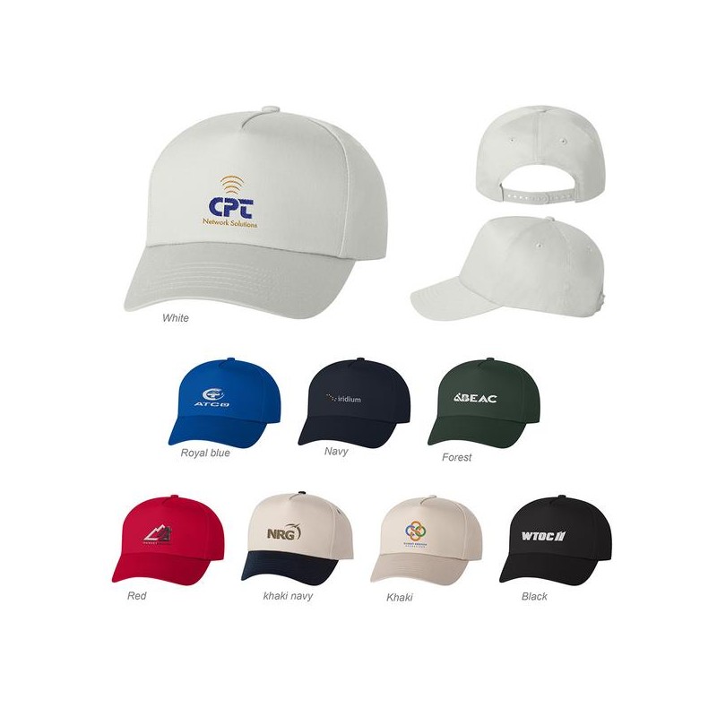 Valucap 8869 Five Panel Twill Cap