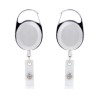 Oval Metal Retractable Badge Reel with Carabiner