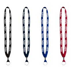 5/8" Polyester Shoelace Lanyard with Metal Crimp & Split-Ring