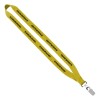 3/4" Economy Polyester Lanyard with Sewn Silver Tone Metal Bulldog Clip