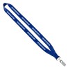 3/4" Economy Polyester Lanyard with Sewn Silver Tone Metal Bulldog Clip