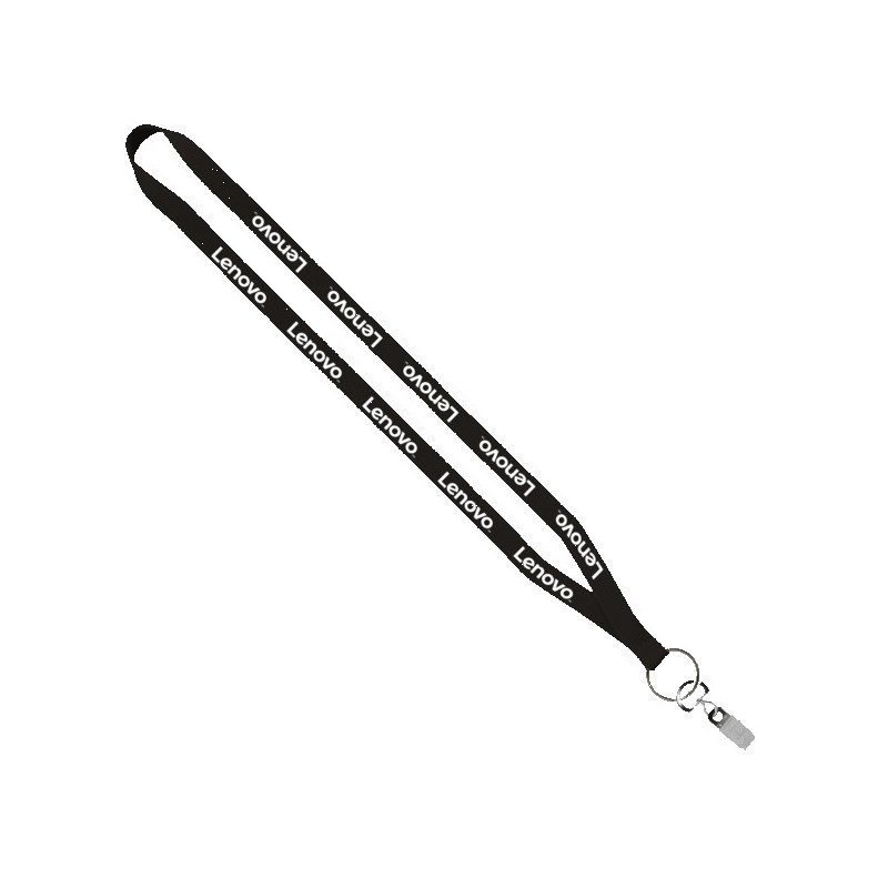 1/2" Polyester Lanyard with Sewn Metal Bulldog Clip