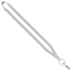 1/2" Polyester Lanyard with Sewn Metal Bulldog Clip