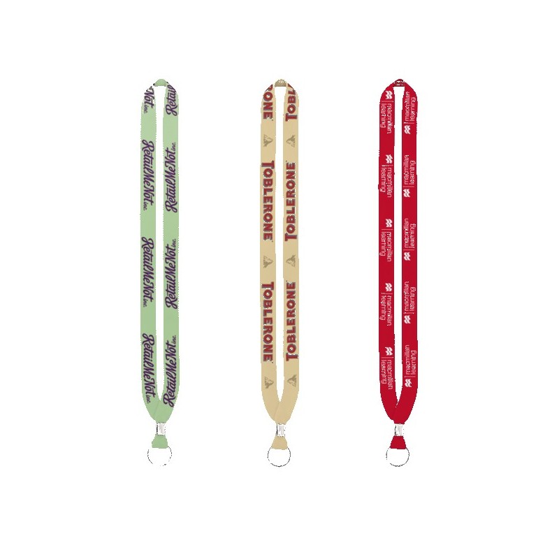 IMPORT Rush 3/4" Dye-Sublimated Lanyard with Silver Crimp & Split-Ring