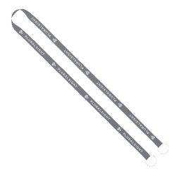 IMPORT Rush 1/2" Polyester 2-Ended Lanyard with Dual Sewn Silver Metal Split-Ring