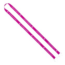 IMPORT Rush 1/2" Polyester 2-Ended Lanyard with Dual Sewn Silver Metal Split-Ring