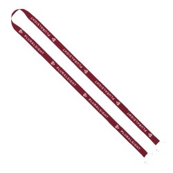 IMPORT Rush 1/2" Polyester 2-Ended Lanyard with Dual Sewn Silver Metal Split-Ring