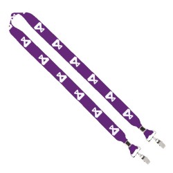 IMPORT Rush 1" Dye-Sublimated 2-Ended Lanyard with Dual Silver Metal Crimp & Split-Ring