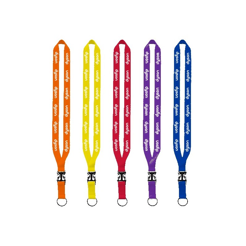 3/4" Polyester Lanyard with Slide Buckle Release & Split-Ring