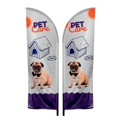 IMPORT 12' Double-Sided Feather Flag with Ground Spike