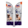 IMPORT 12' Double-Sided Feather Flag with Ground Spike